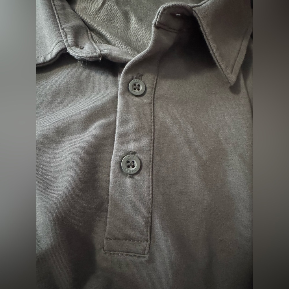 BYLT Drop Cut Long Sleeve LUX Polo Charcoal XXL NWOT - Picture 4 of 6